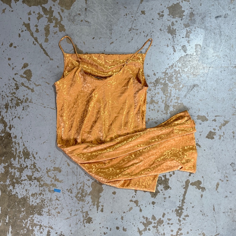 Emma & Michele Shimmering Gold Dress
